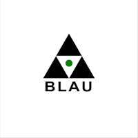 the logo for blau